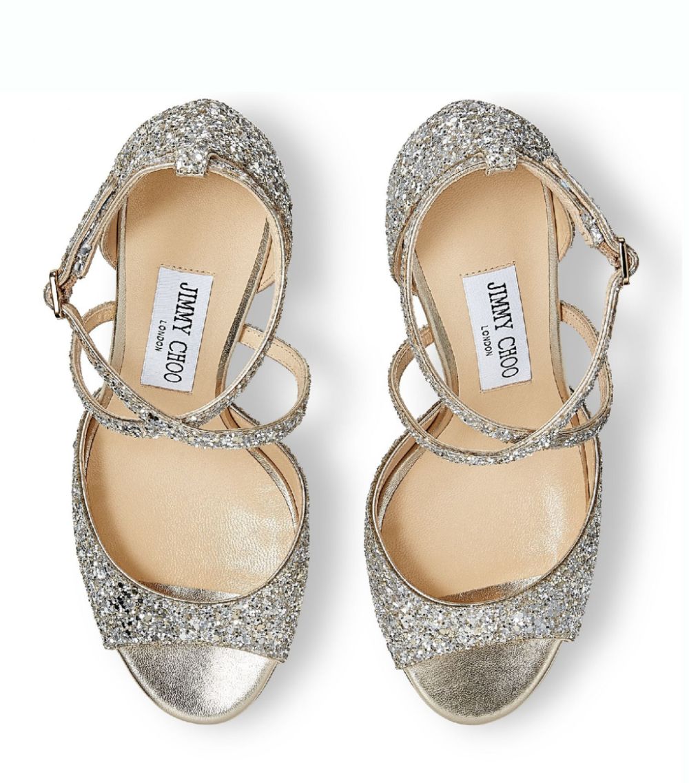 Jimmy Choo Jimmy Choo Emsy 85 Glitter Sandals