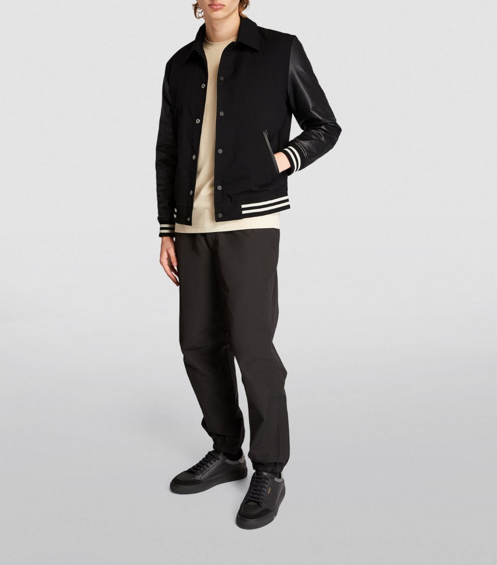 Theory Theory Leather-Sleeve Varsity Jacket
