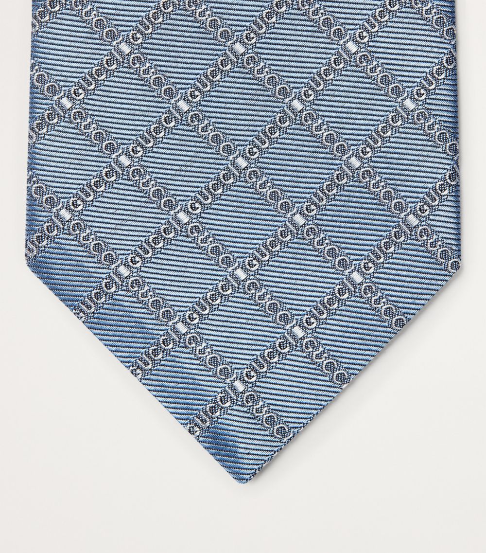 Gucci Gucci Silk Jacquard Logo Tie