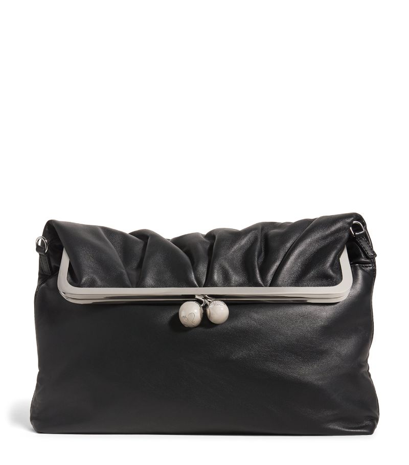 Weekend Max Mara Weekend Max Mara Nappa Leather Pasticcino Clutch Bag