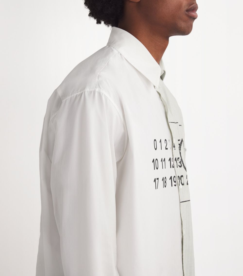 MM6 Maison Margiela Mm6 Maison Margiela Pinstripe Logo Shirt