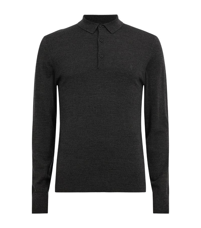 Allsaints Allsaints Merino Wool Mode Polo Shirt