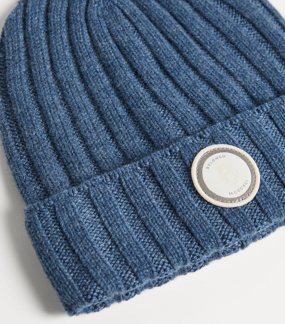 Brunello Cucinelli Kids Brunello Cucinelli Kids Cashmere Logo Beanie