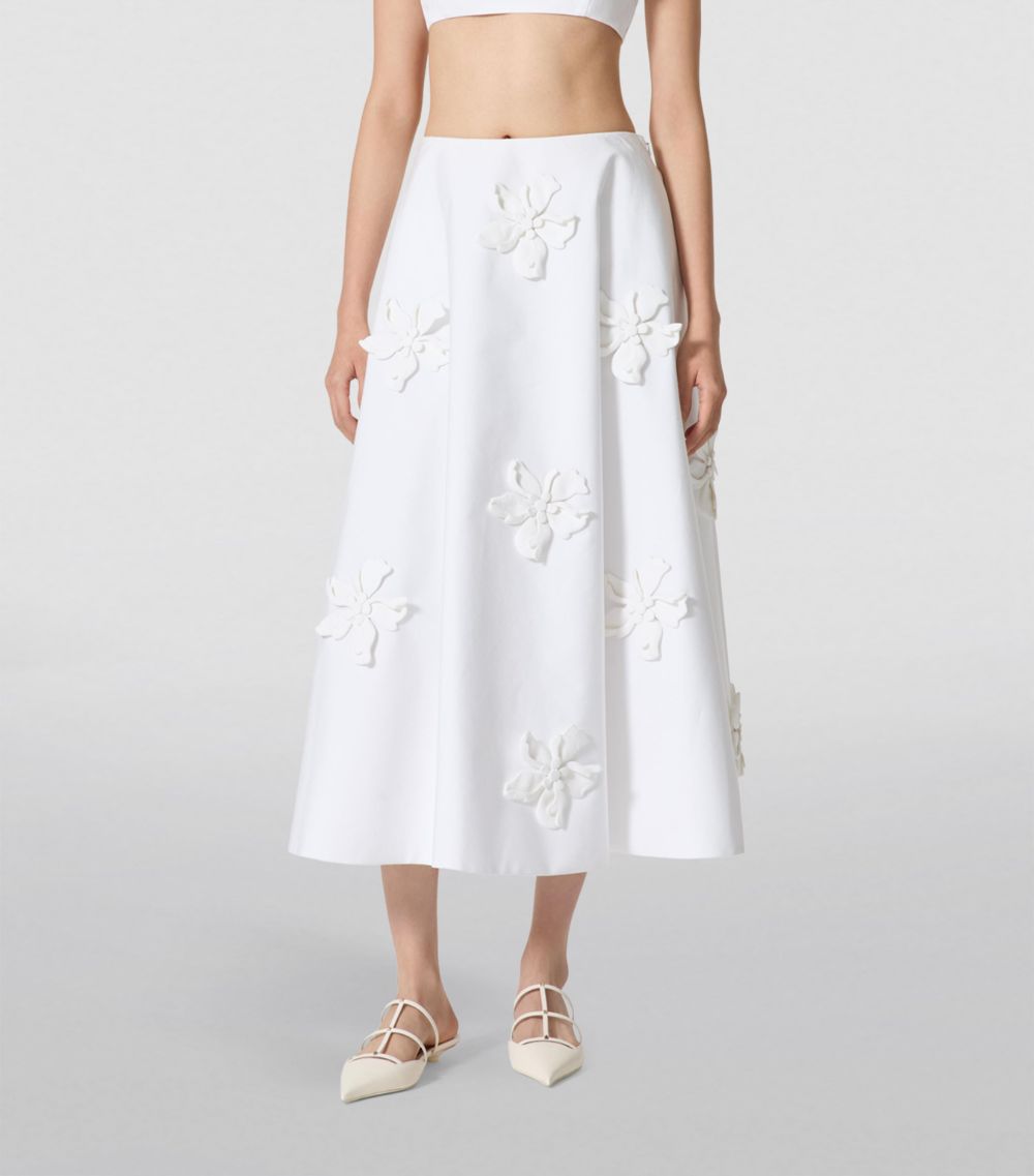 VALENTINO GARAVANI Valentino Garavani Embroidered Midi Skirt