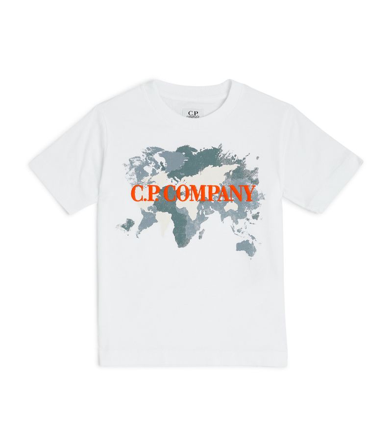 C.P. Company Kids C.P. Company Kids Cotton World-Logo T-Shirt (4-14 Years)