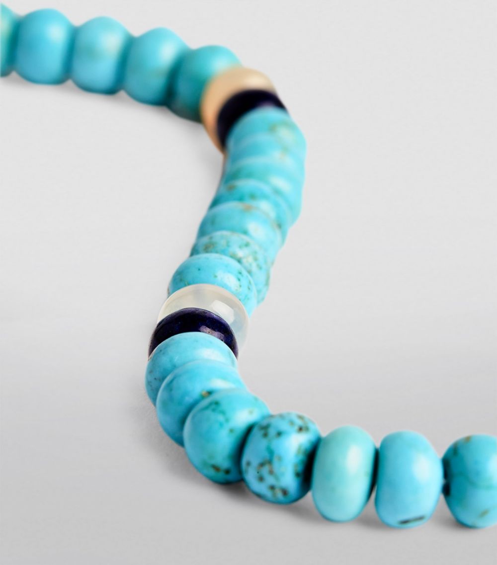 L'Atelier Nawbar L'Atelier Nawbar Yellow Gold, Diamond, Lapis And Turquoise Psychedeliah Beaded Necklace
