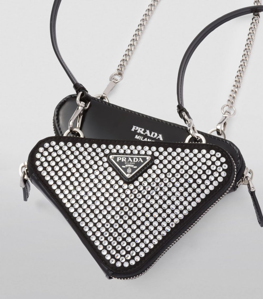 Prada Prada Mini Crystal-Embellished Cross-Body Bag