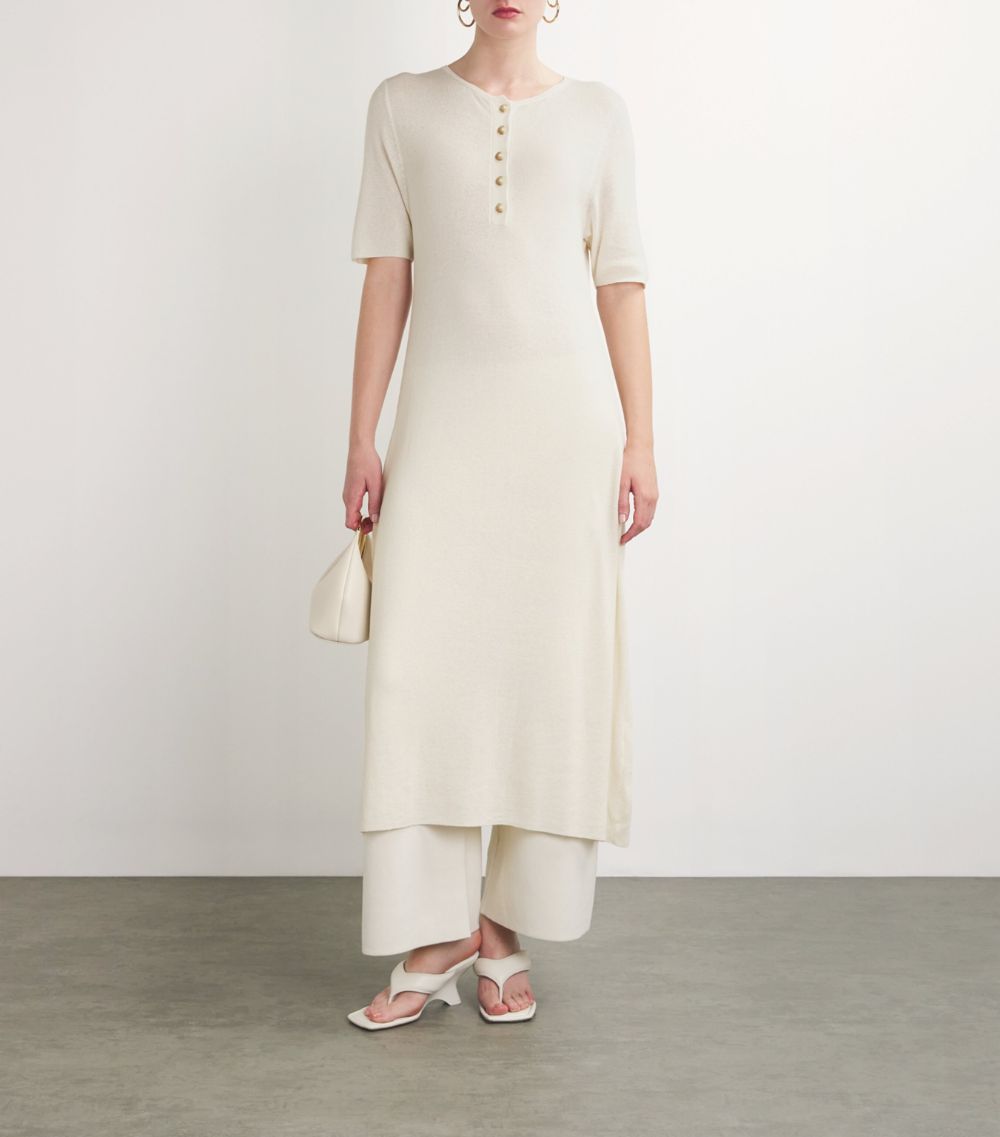 Lauren Manoogian Lauren Manoogian Cotton-Linen Henley Midi Dress