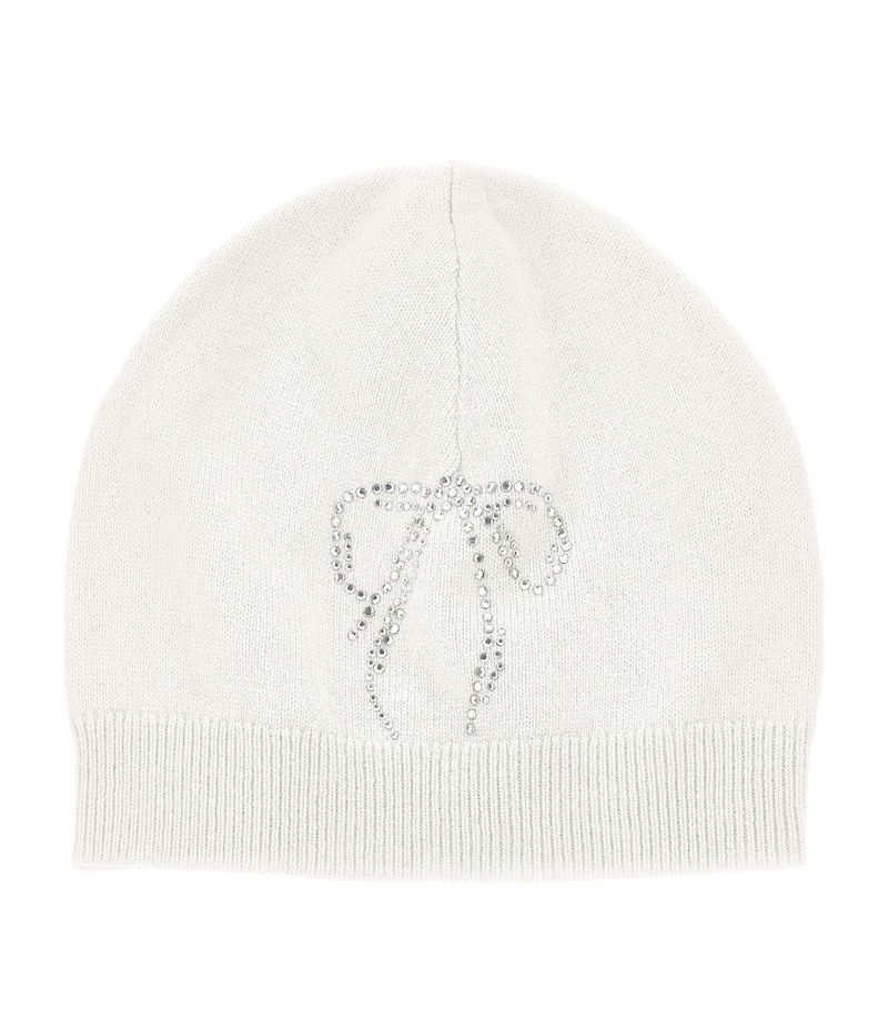 Monnalisa Monnalisa Angora-Wool Bow Beanie