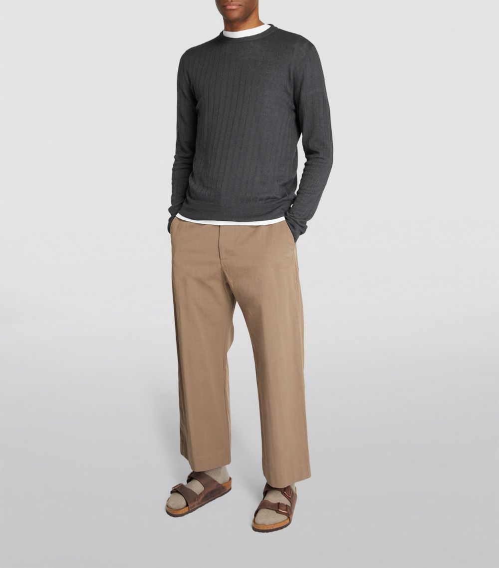 Barena Barena Linen-Cotton Rib-Knit Sweater