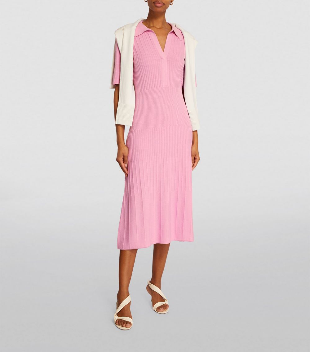 Joseph Joseph Merino Wool Ribbed Midi Dress