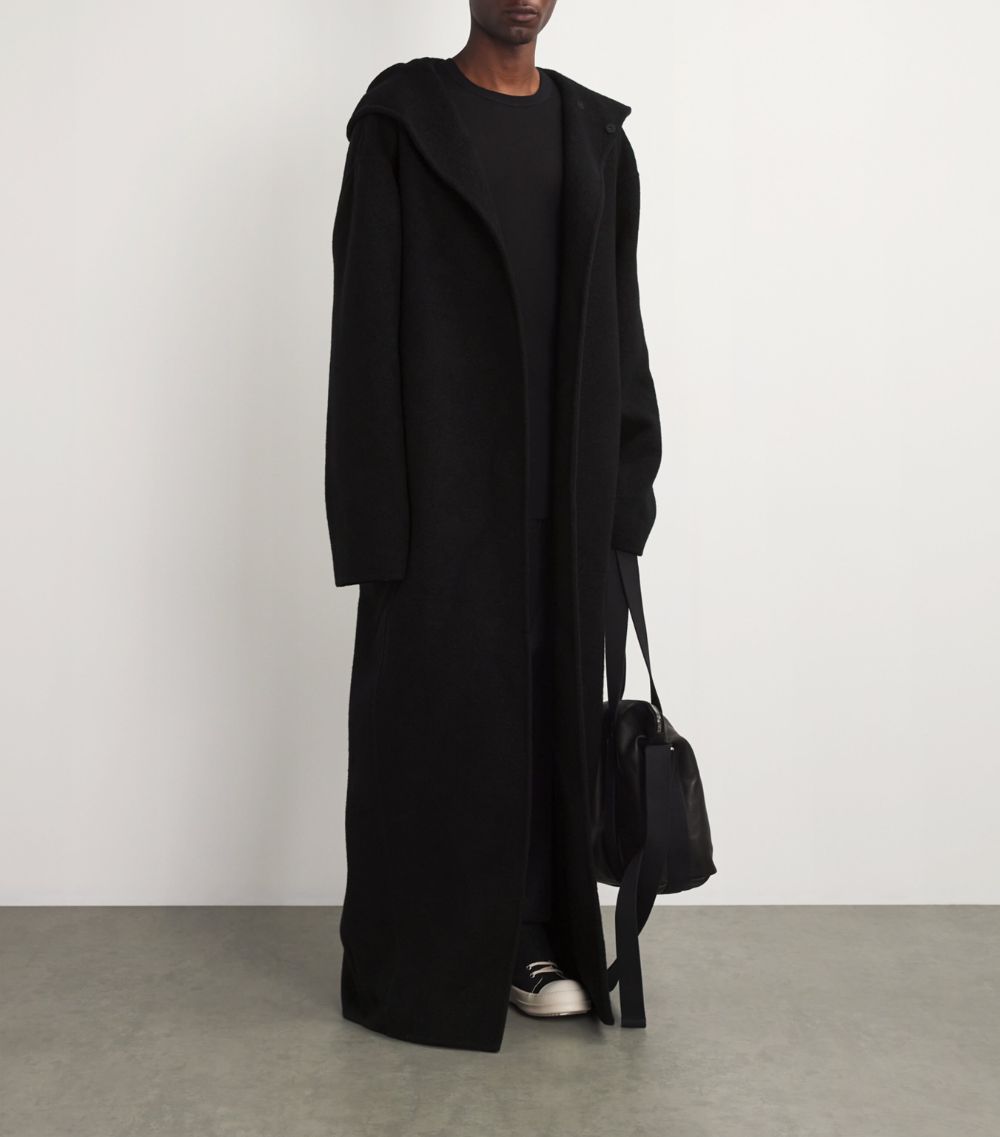 Rick Owens Rick Owens Cashmere Hooded Longline Coat