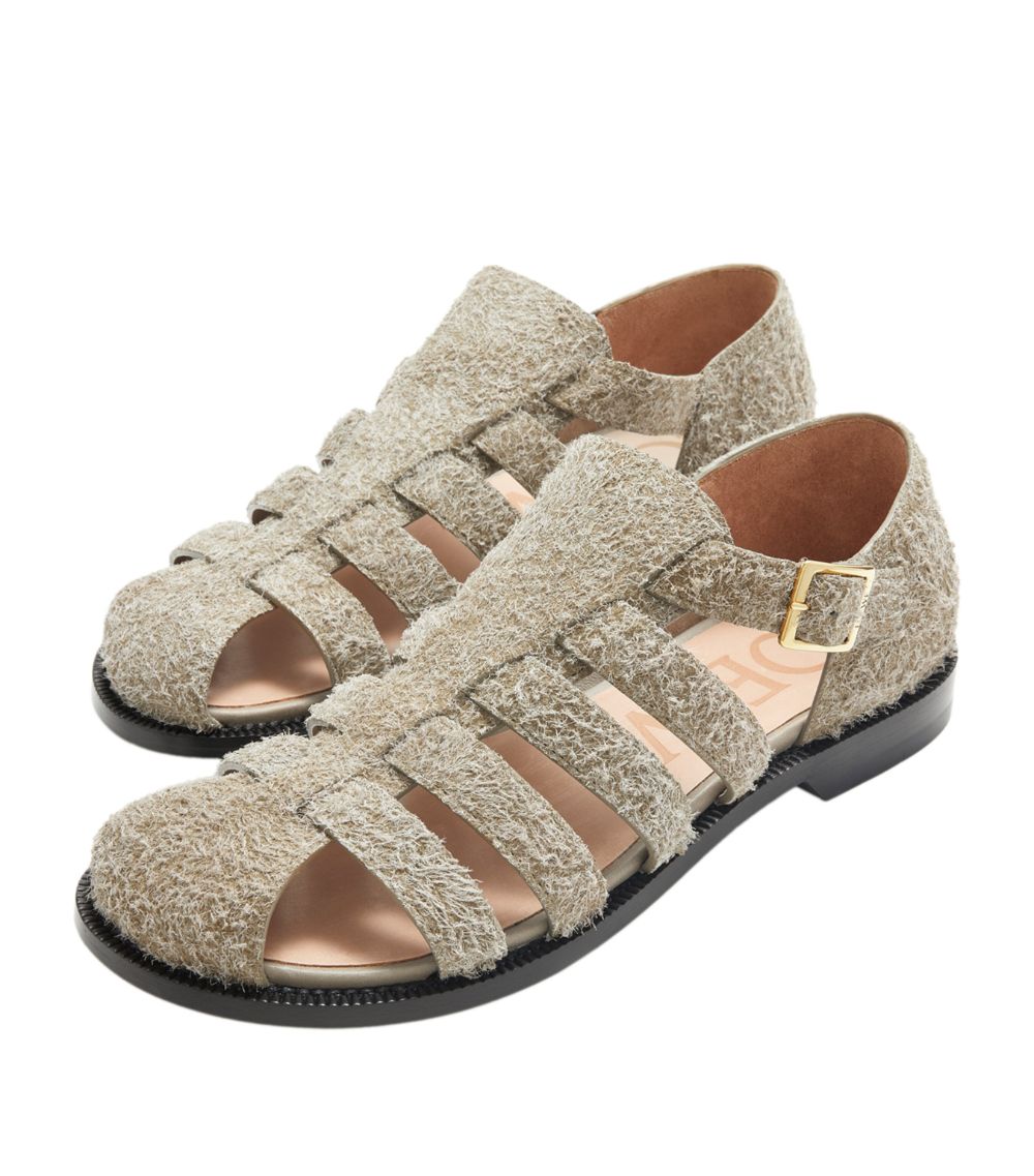 Loewe Loewe Brushed Suede Campo Sandals