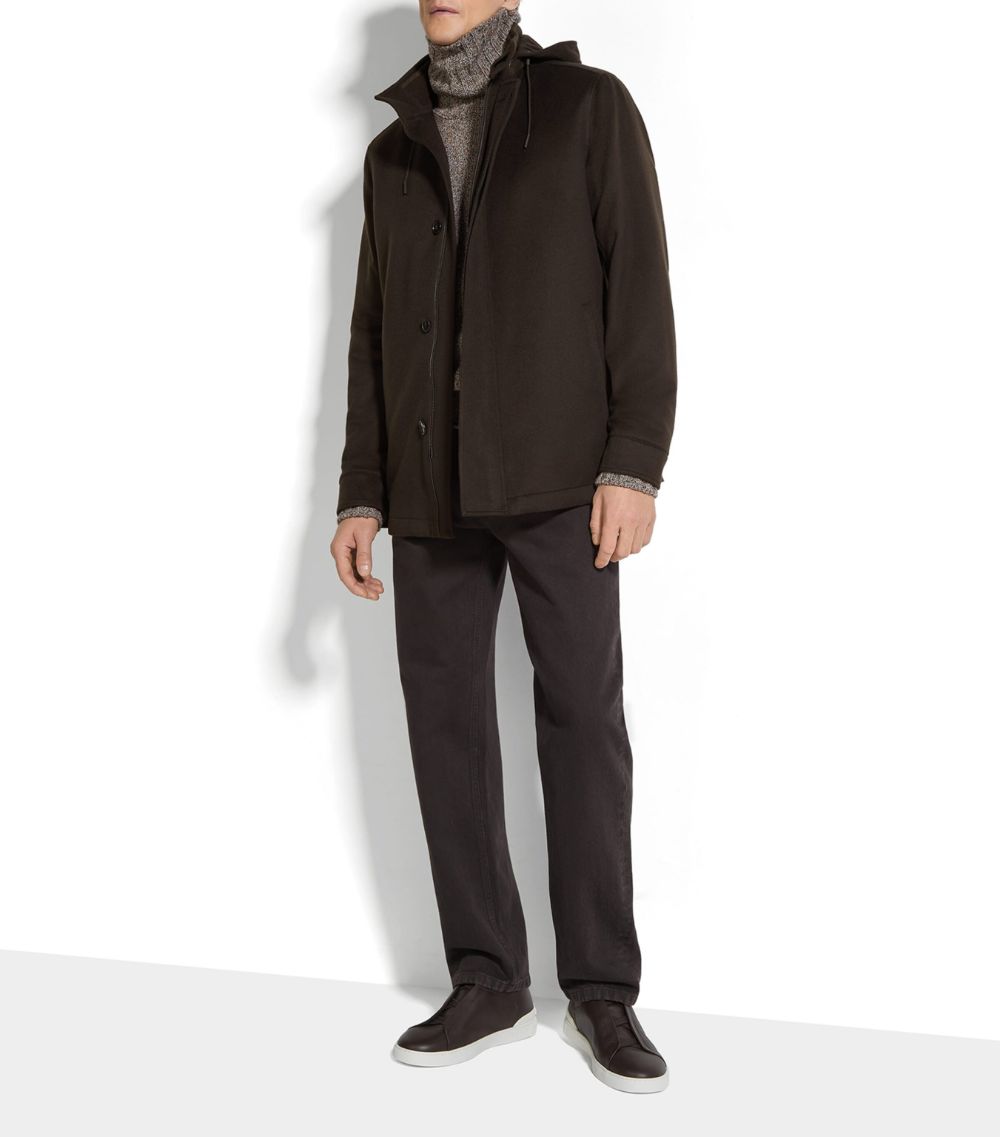 zegna Zegna Oasi Cashmere Hooded Elements Jacket