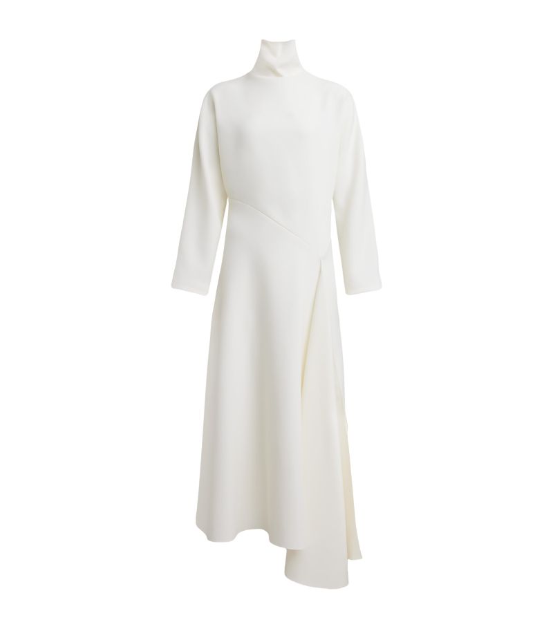 Alaïa Alaïa Silk-Wool Midi Dress