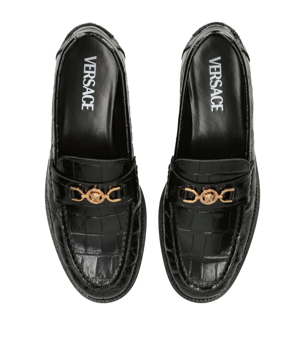 Versace Versace Leather Medusa Loafers