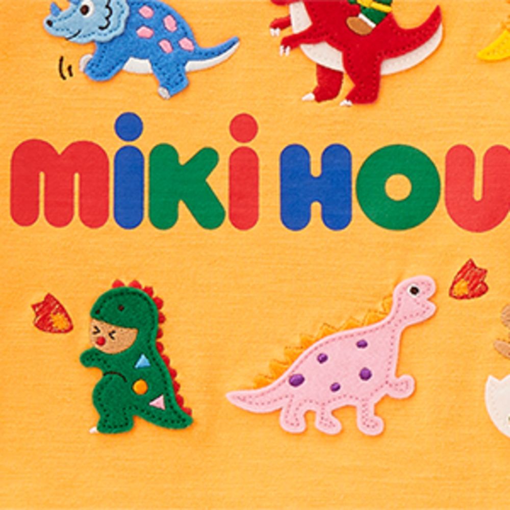 Miki House Miki House Dinosaur-Appliqué T-Shirt (2-7 Years)