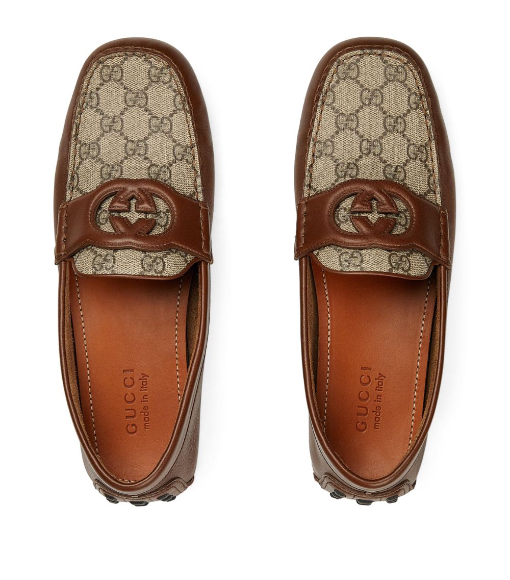 Gucci Gucci Leather Interlocking G Driving Shoes