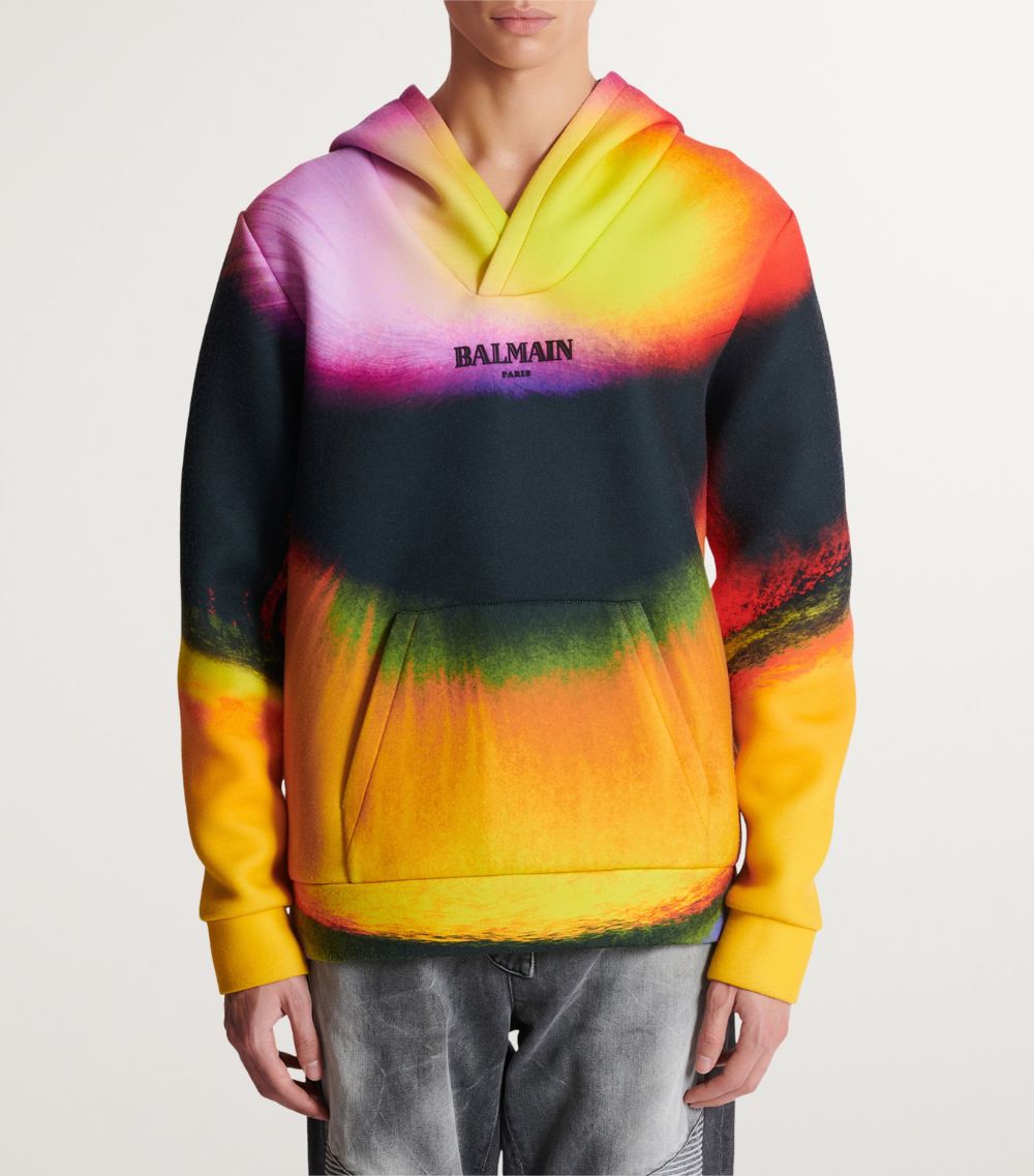 Balmain Balmain Neoprene Ibby Njoya Print Hoodie