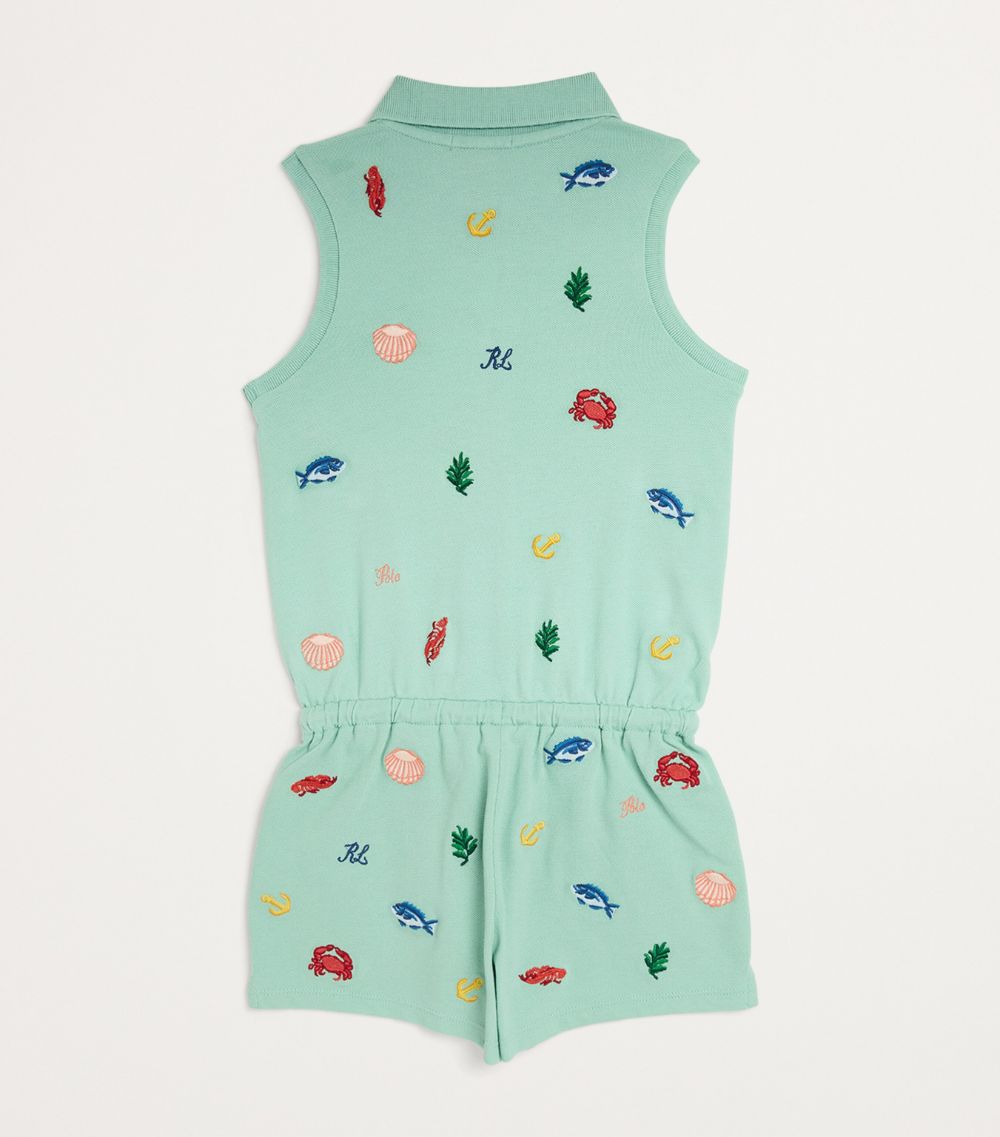 Ralph Lauren Kids Ralph Lauren Kids Embroidered Polo Playsuit (2-7 Years)