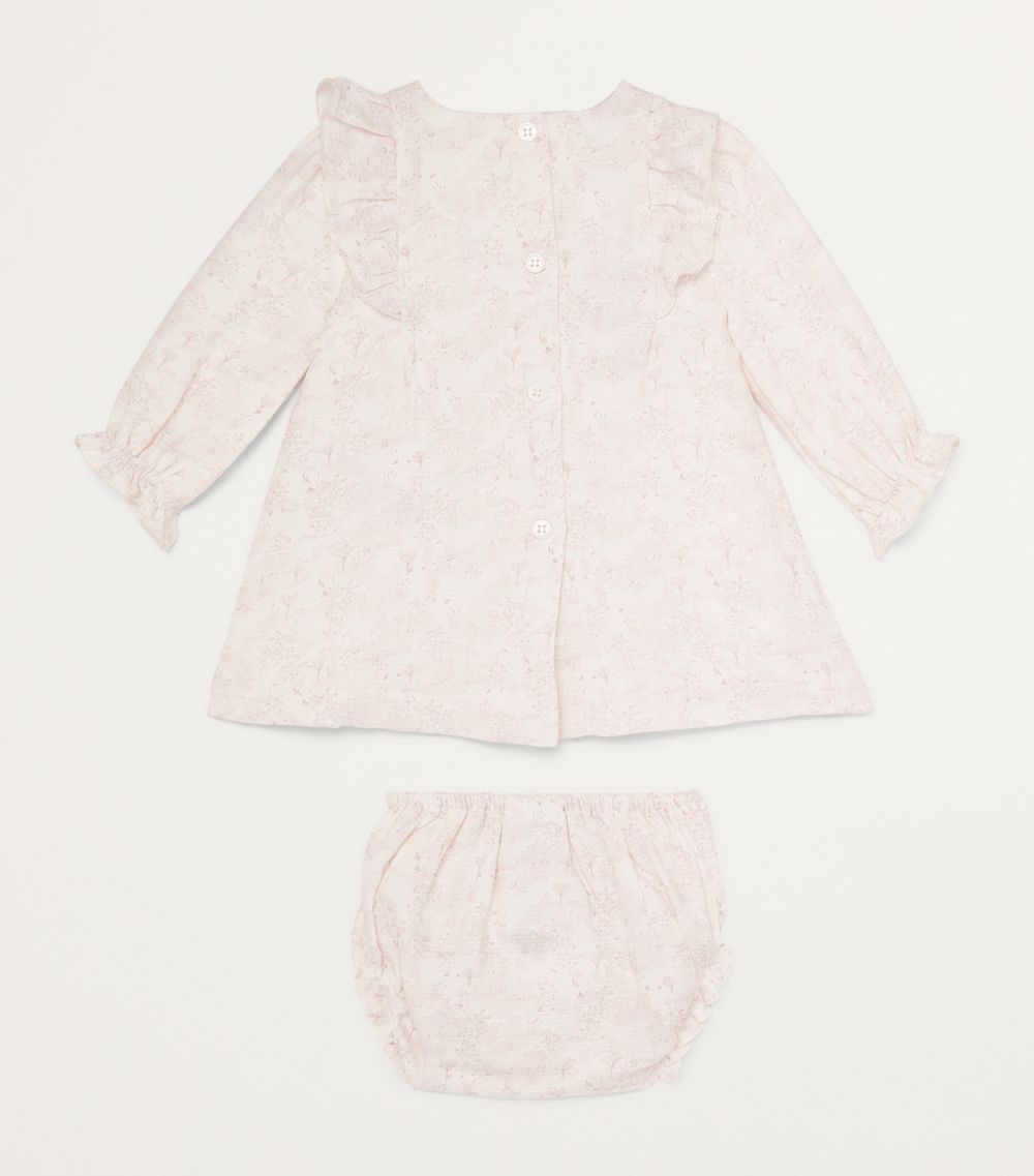 Paz Rodriguez Paz Rodriguez Cotton Printed Dress And Bloomers Set (1-24 Months)