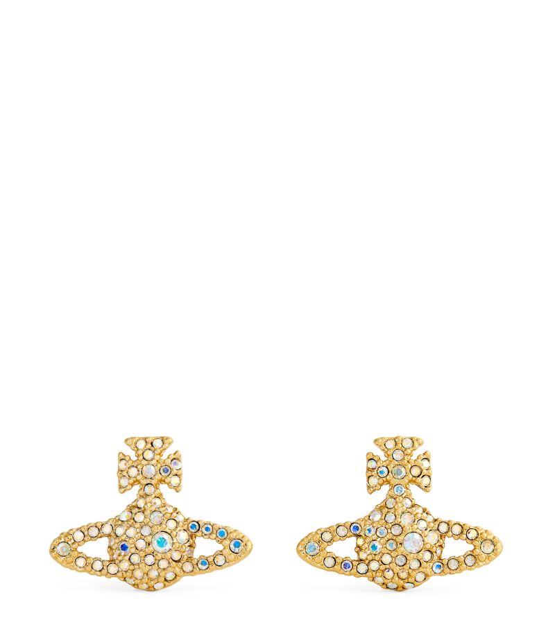 Vivienne Westwood Vivienne Westwood Crystal-Embellished Grace Bas Relief Orb Stud Earrings