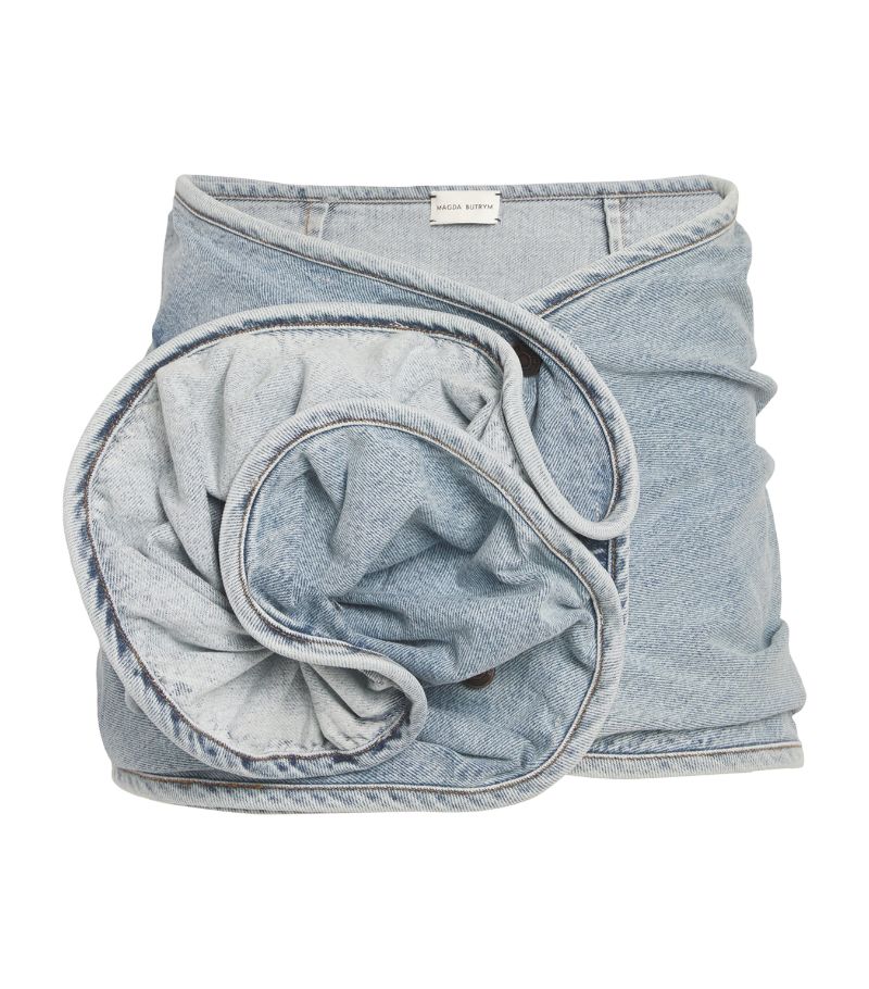 Magda Butrym Magda Butrym Draped Denim Mini Skirt