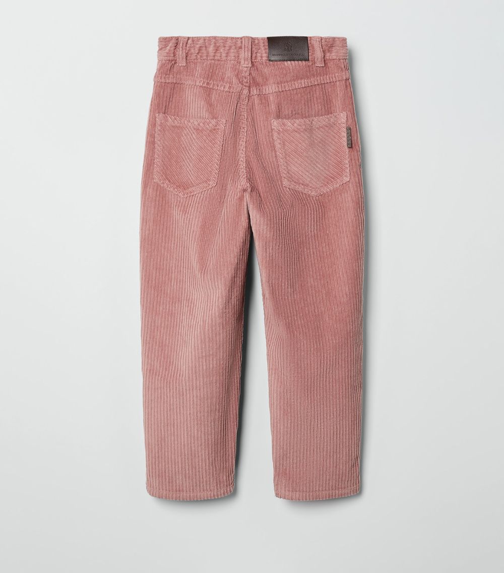 Brunello Cucinelli Kids Brunello Cucinelli Kids Stretch-Cotton Corduroy Trousers (4-12 Years)