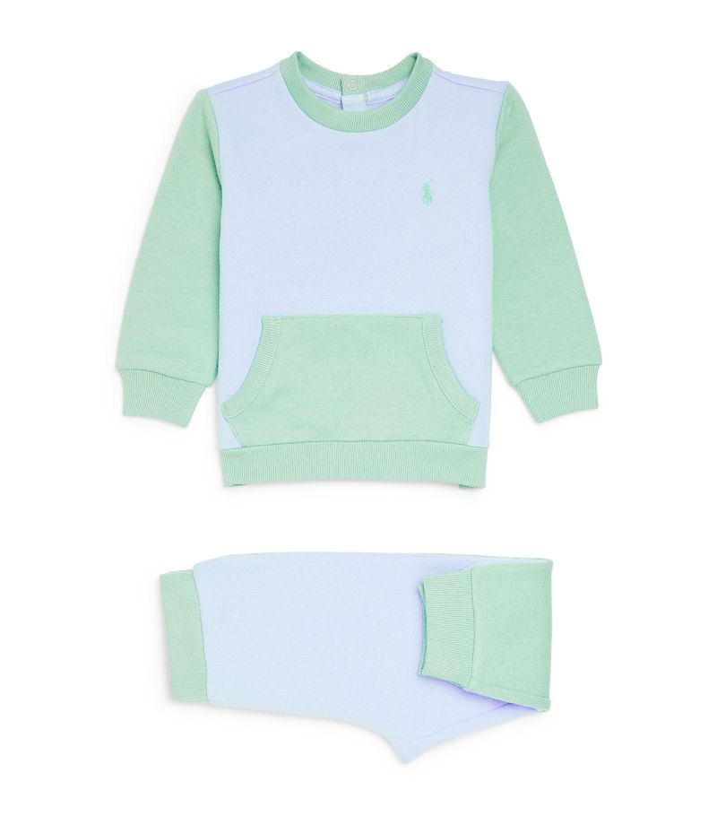 Ralph Lauren Kids Ralph Lauren Kids Colour-Block Sweatshirt And Sweatpants Set (6-24 Months)