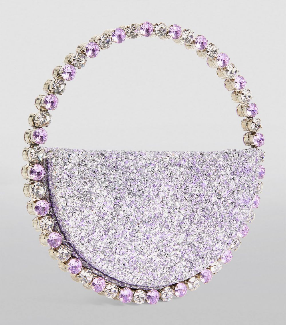 L'Alingi L'Alingi Satin Embellished Glitter Eternity Clutch Bag