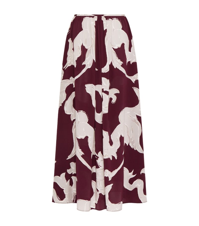 VALENTINO GARAVANI Valentino Garavani Silk Metamorphos Gryphon Skirt