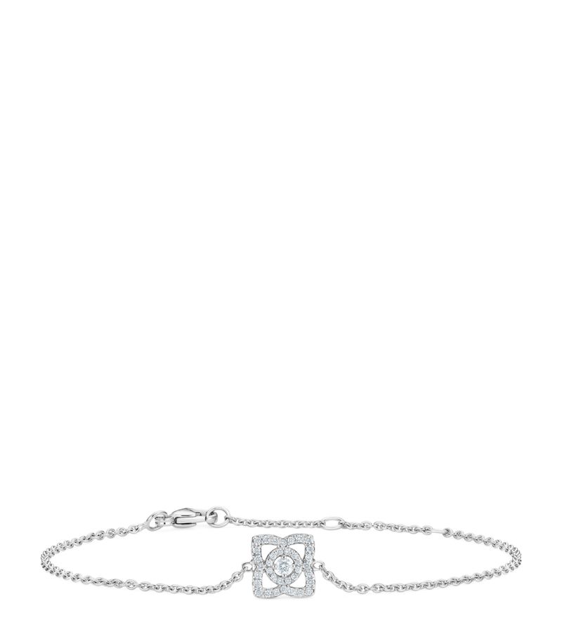 De Beers Jewellers De Beers Jewellers White Gold And Diamond Enchanted Lotus One-Motif Bracelet