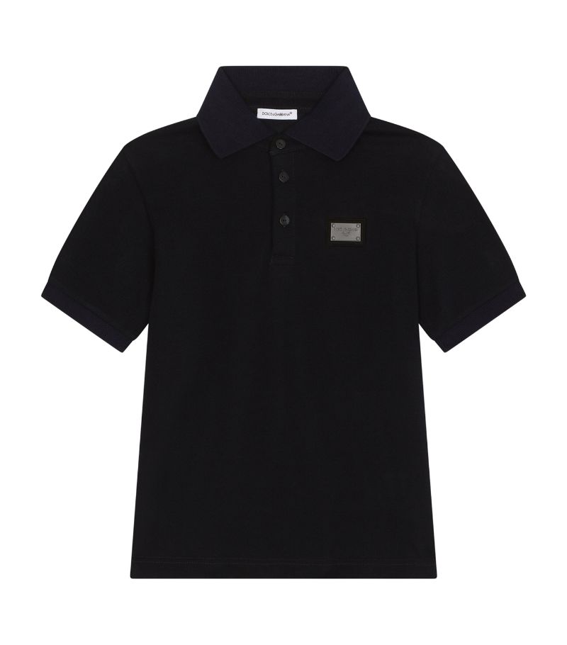 Dolce & Gabbana Dolce & Gabbana Kids Logo Plaque Polo Shirt (2-6 Years)