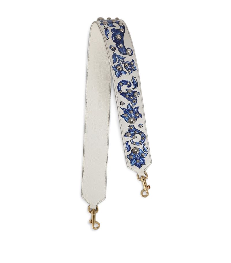 Dolce & Gabbana Dolce & Gabbana Leather Majolica Print Shoulder Strap