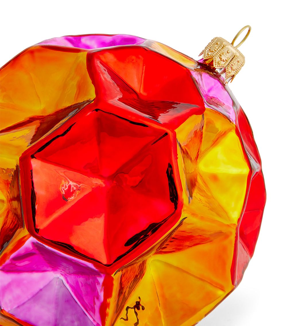 Harrods Harrods Glass Geometric Bauble