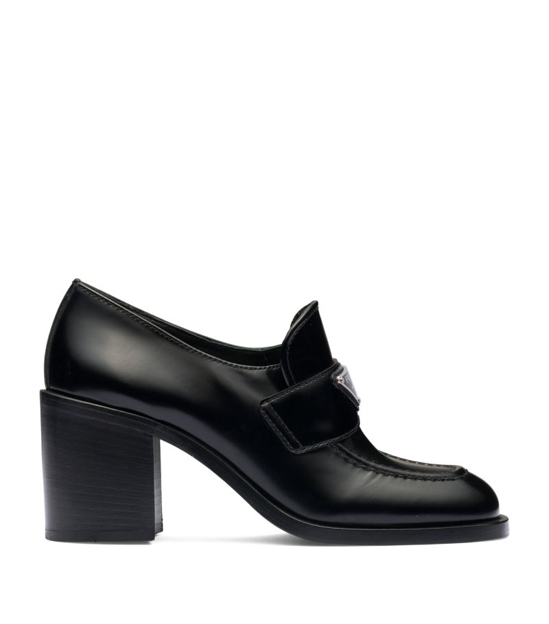 Prada Prada Leather Heeled Loafers