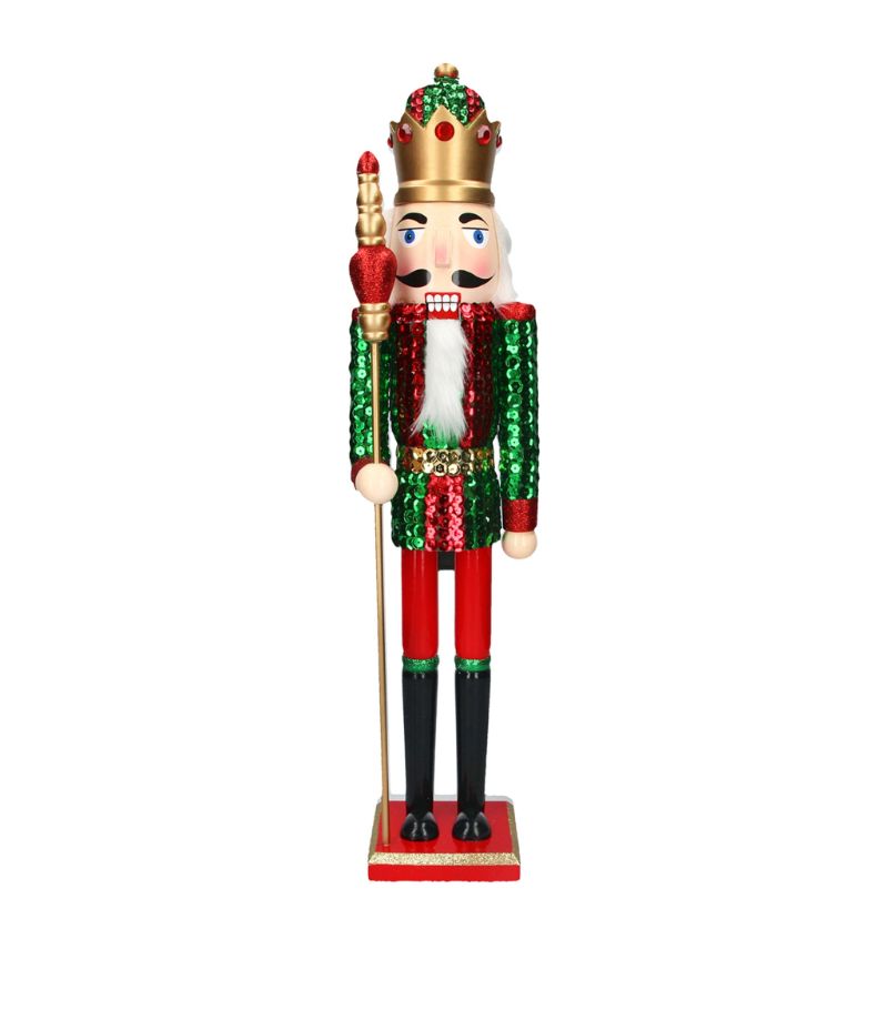 Gisela Graham Gisela Graham Wooden Sequin-Embellished Nutcracker