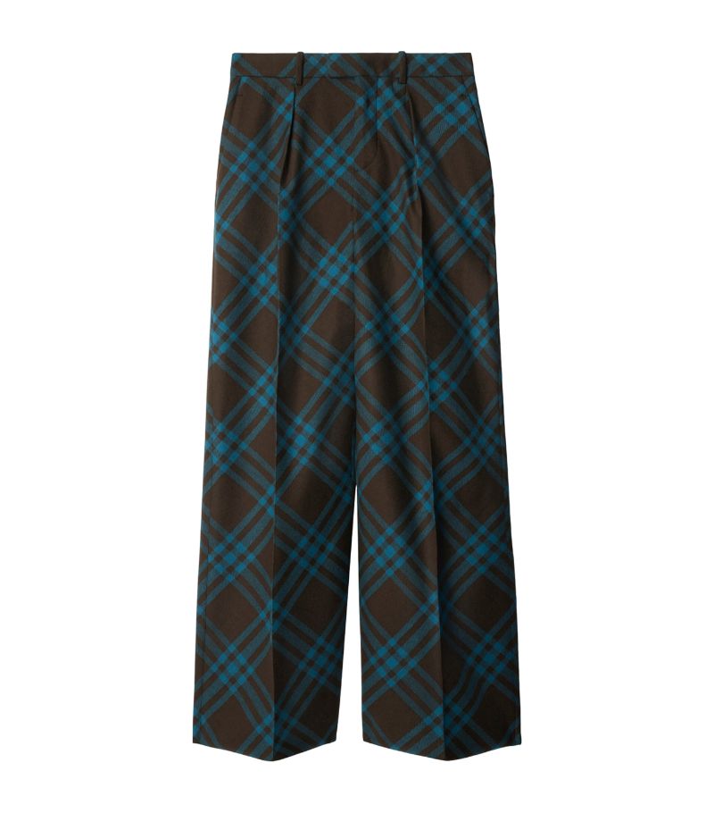 Burberry Burberry Wool Check Tailored Trousers