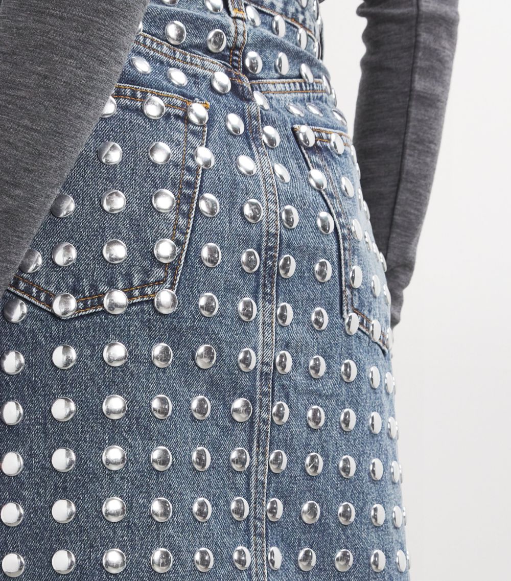 HAIKURE Haikure Denim Studded Stormy Midi Skirt