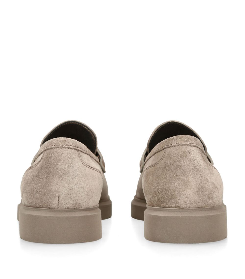 Brunello Cucinelli Brunello Cucinelli Suede Monili Bar Penny Loafers