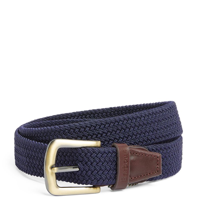 Barbour Barbour Leather-Trimmed Woven Belt