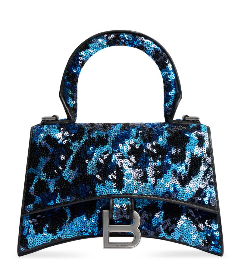 Balenciaga Balenciaga Sequin-Embellished Hourglass Top-Handle Bag