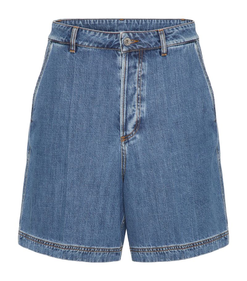 Valentino Valentino Denim V-Detail Shorts