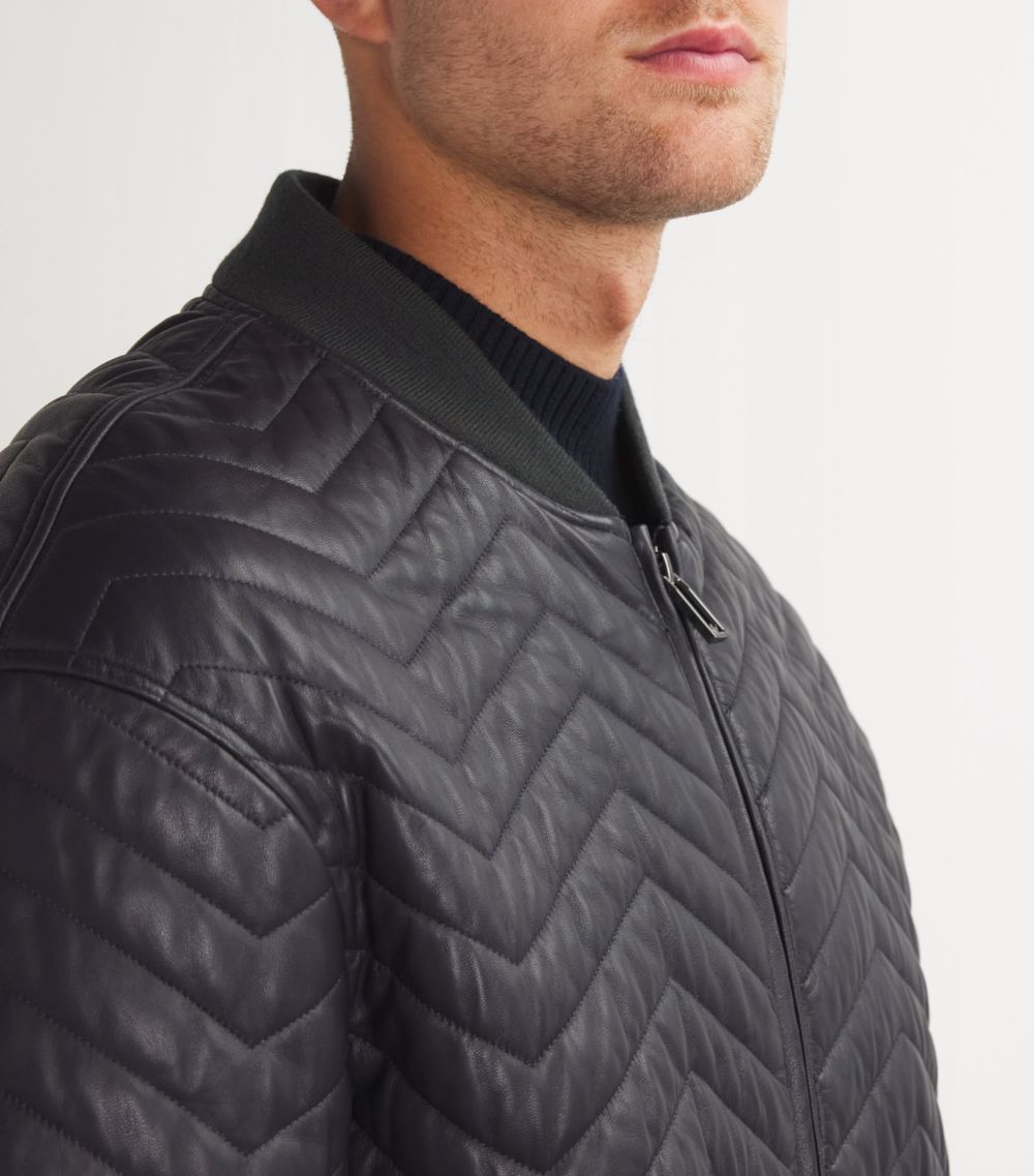 Emporio Armani Emporio Armani Quilted Leather Jacket