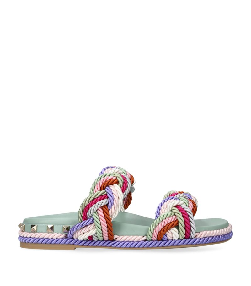 VALENTINO GARAVANI Valentino Garavani Rockstud Torchon Slides