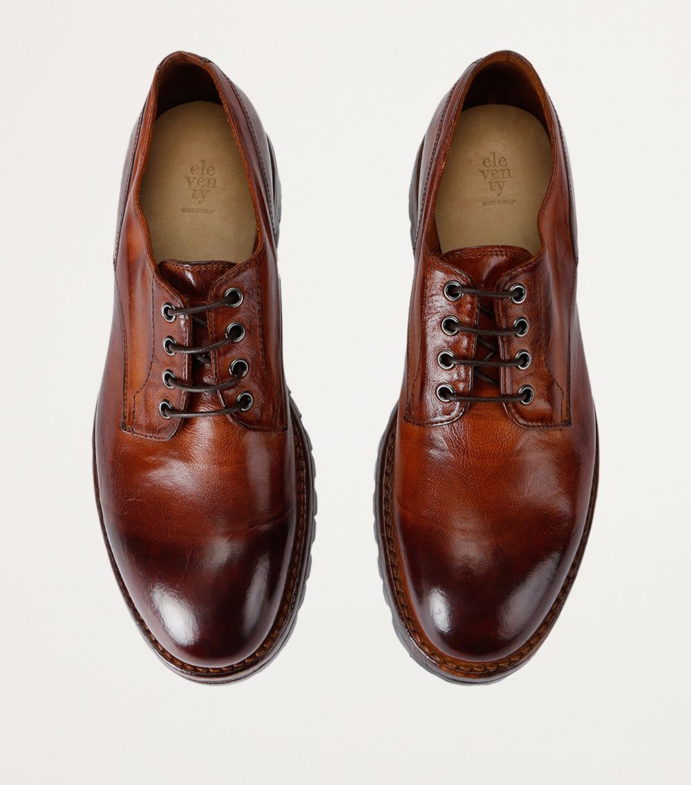 Eleventy Eleventy Brushed Leather Derby Shoes