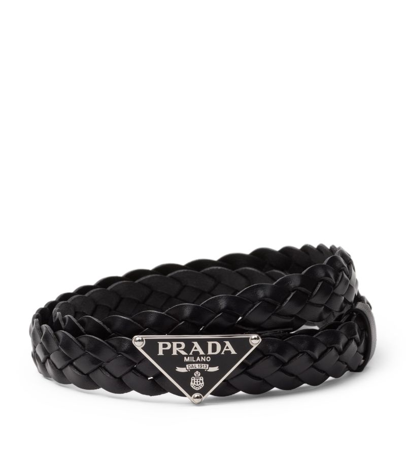 Prada Prada Braided Triangle Belt