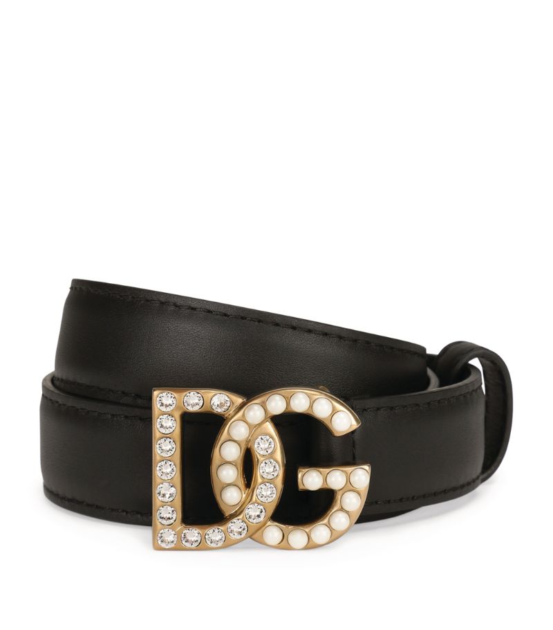 Dolce & Gabbana Dolce & Gabbana Embellished Dg Logo Belt