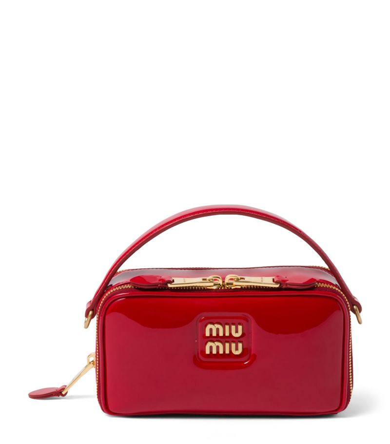 Miu Miu Miu Miu Patent Leather Shoulder Bag