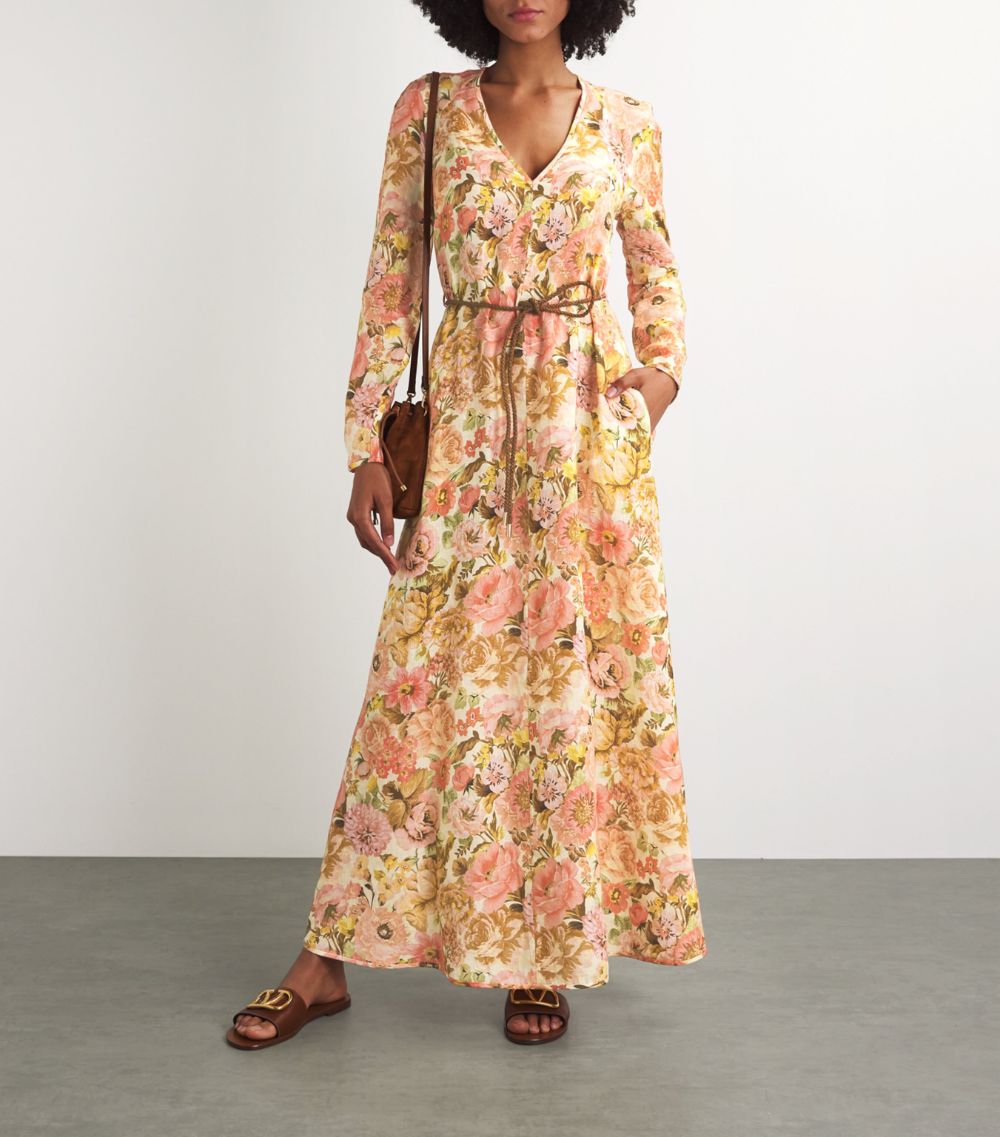 Zimmermann Zimmermann Linen Floral Maxi Dress